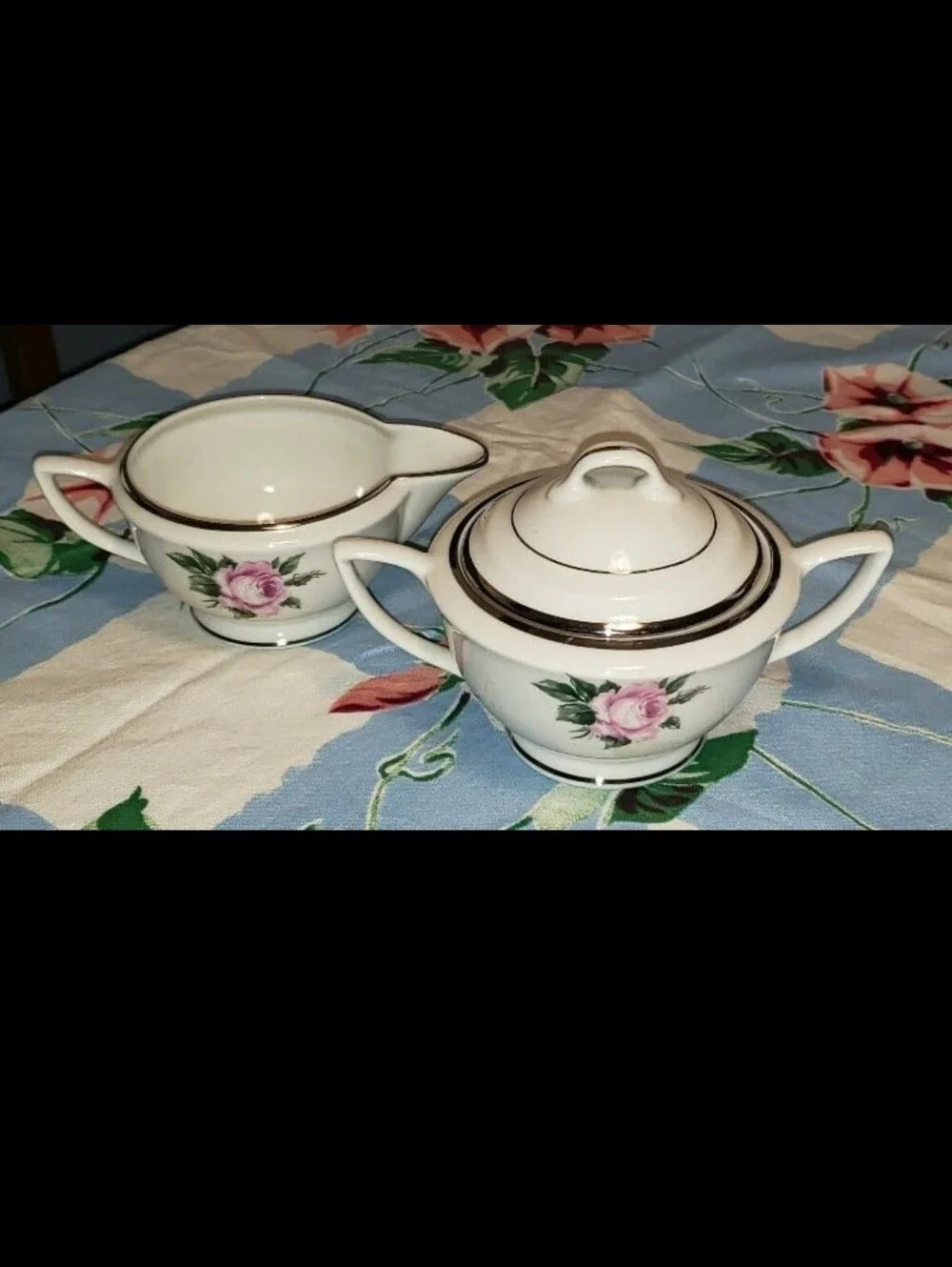 Vintage Royal Jackson Fine China Cream & Sugar Set 